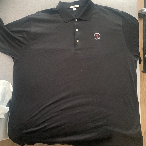 I have bundle pack of Peter Millar XL White is a Dri fit and Black is 100 cotton - Picture 6 of 9